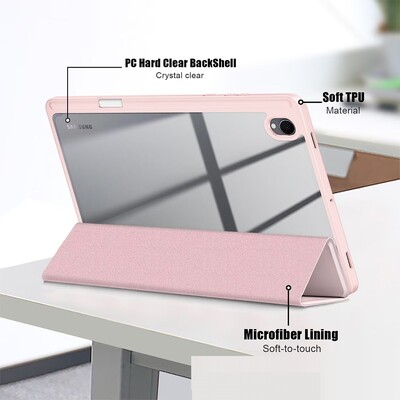 Чехол книжка Acrylic TPU Case с креплением для стилуса серо-фиолетовый для Samsung Galaxy Tab S11 SM-X730/ SM-X736(6)