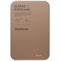 Портативное зарядное устройство MOMAX Q.Mag X1 (5000mAh) Magnetic Wireless Battery Pack (IP116AL2) коричневый