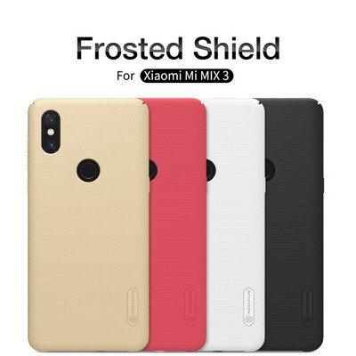Пластиковый чехол с подставкой Nillkin Super Frosted Shield Золотой для Xiaomi Mi Mix 3(4)