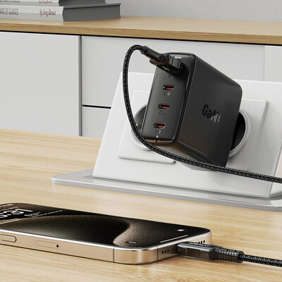 Зарядное устройство Acefast A94 PD100W GaN (3*USB-C+USB- A)(6)
