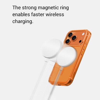 Пластиковый чехол KZDOO Iceguard Magsafe оранжевый для Apple iPhone 17 Pro(6)