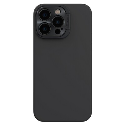 Силиконовая накладка с пластиной Magsafe и защитой камеры  Nillkin LensWing Magnetic Silicone Case Черная для Apple iPhone 14 Pro(1)