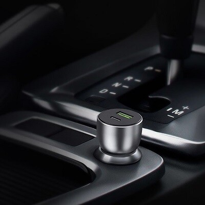 Автомобильное зарядное устройство Ugreen CD213-60980, USB-A + USB-C; 42,5W серый(6)