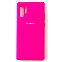 Силиконовый чехол Silicone Case ярко-розовый для Samsung Galaxy Note 10 Plus
