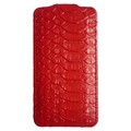 Кожаный чехол книга Melkco Snake Print Pattern - Red для Apple iPhone 4/4S(#1)