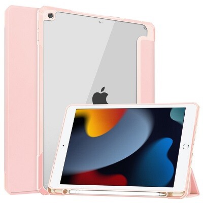 Защитный чехол книжка Acrylic TPU Case с креплением для стилуса светло-розовый для Apple iPad 10.2(1)