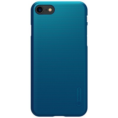 Пластиковый чехол с подставкой Nillkin Super Frosted Shield Синий для Apple iPhone SE (2020)(1)