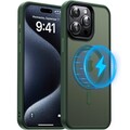 Защитный чехол TPU+PC Iron Matte Case with Magsafe зеленый для Apple iPhone 15 Pro(#1)