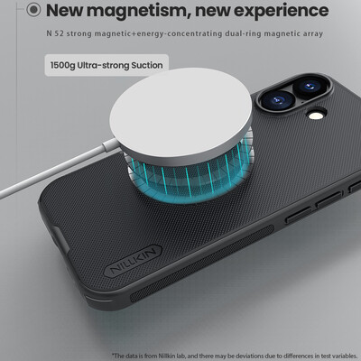 Пластиковый чехол с пластиной Magsafe Nillkin Super Frosted Shield Pro Magnetic Case Черный для Apple iPhone 17(8)