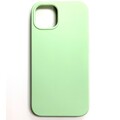 Силиконовый чехол Liquid Silicone Case с закрытым низом светло-зеленый для Apple iPhone 13 mini(#1)