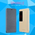 Полиуретановый чехол книга Nillkin Sparkle Leather Case Gold для Meizu Pro 7 Plus(#5)