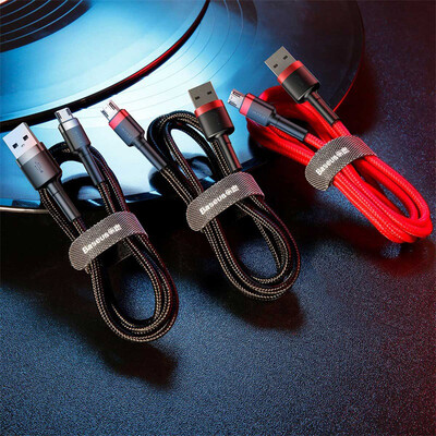 Кабель Baseus cafule Cable USB For Micro 1.5A 2M (CAMKLF-B91) черный-красный(8)