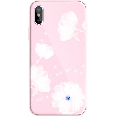 Подарочный комплект Nillkin Fancy (беспроводное ЗУ + чехол+кабель 3в1) розовый для Apple iPhone Xs(2)