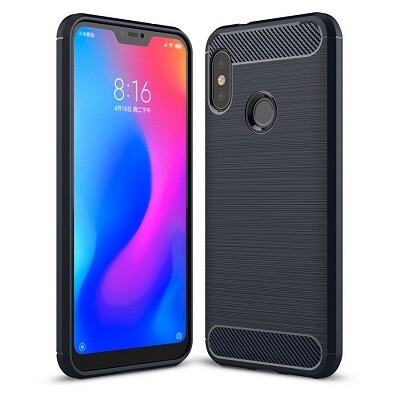 Силиконовый чехол Brushed Line TPU Case синий для Xiaomi Mi A2 Lite\ Redmi 6 Pro(1)