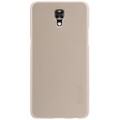 Пластиковый чехол с пленкой Nillkin Super Frosted Shield Gold для LG X View [K500DS] \ X Screen(#1)
