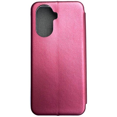 Чехол-книга на основе из силикона Book Case бордовый для Huawei Nova Y70(2)