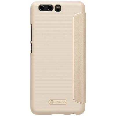 Полиуретановый чехол книга Nillkin Sparkle Leather Case Gold для Huawei Ascend P10(2)
