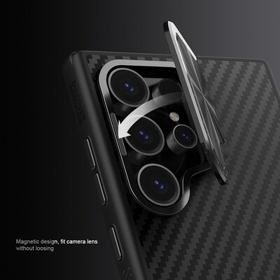 Магнитная накладка Nillkin CarboProp Magnetic Case Черная для Samsung Galaxy S24 Ultra(5)