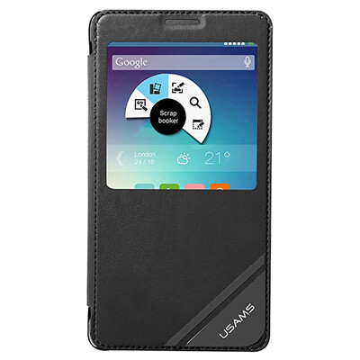 Полиуретановый чехол Usams Viva Series Black для Samsung N9100 Galaxy Note 4(1)