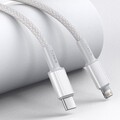 Кабель Baseus High Density Braided Fast Charging Data Cable Type-C - Lightning PD 20W 1m (CATLGD-02) белый(#2)