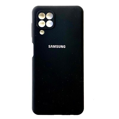 Силиконовый чехол Silicone Case черный для Samsung Galaxy M32(1)