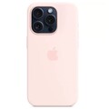 Силиконовый чехол с Magsafe светло-розовый для Apple iPhone 15 Pro Max(#4)