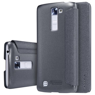 Полиуретановый чехол книга Nillkin Sparkle Leather Case Black для LG K7(X210DS)(3)