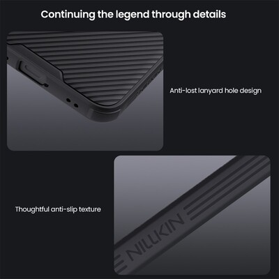 Чехол-накладка с защитой камеры Nillkin CamShield Pro черная  для Samsung Galaxy S25 FE(12)