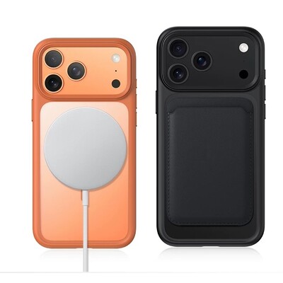 Защитный чехол TPU+PC Iron Matte Case with Magsafe оранжевый для Apple iPhone 17 Pro(7)