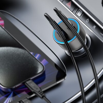 Автомобильное зарядное Acefast B21 75W (USB-A+USB-C) dual port(5)