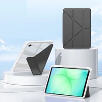 Защитный чехол книжка Acrylic Origami TPU Case с креплением для стилуса черный для Samsung Galaxy Tab A9 Plus