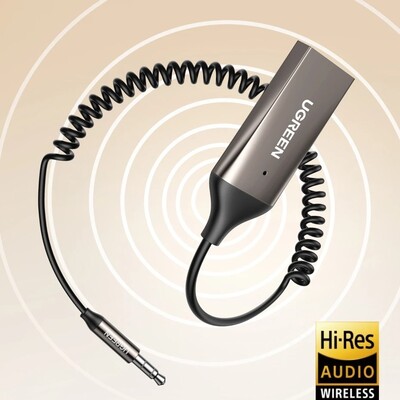 Автомобильный Bluetooth 6.0 адаптер UGREEN BT525-85428 с поддержкой LDAC Hi-Res Audio(2)