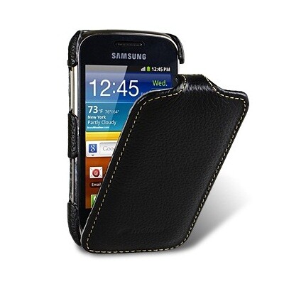 Кожаный чехол книга Melkco Leather Case Black LC для Samsung S6500 Galaxy Mini 2(1)