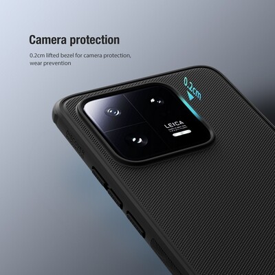 Пластиковый чехол Nillkin Super Frosted Shield Pro Черный для Xiaomi 13 Pro(5)