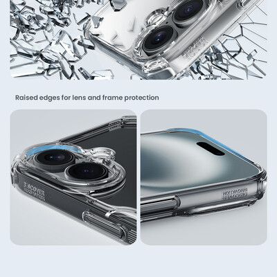 Силиконовый чехол Nillkin Nature TPU Pro Case Прозрачный для Apple iPhone 16(6)