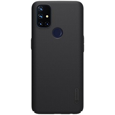 Пластиковый чехол с подставкой Nillkin Super Frosted Shield Черный для OnePlus Nord N10 5G(1)