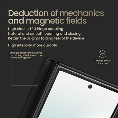 Бампер с магнитом и подставкой Nillkin CarboProp Magnetic Case черный для Samsung Galaxy Z Fold 7(6)