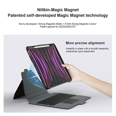 Магнитный чехол-бампер с клавиатурой Bumper Link Keyboard Case Backlit Version черный для Apple iPad Pro 11 (2025)(9)