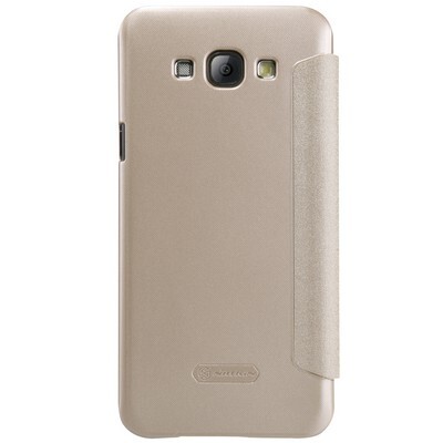 Полиуретановый чехол Nillkin Sparkle Leather Case Gold для Samsung Galaxy A8(2)