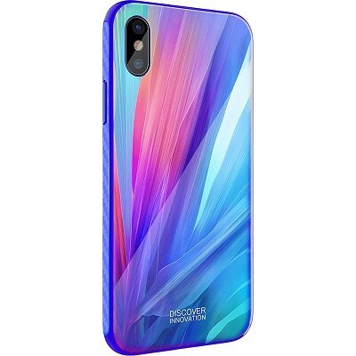 Подарочный комплект Nillkin Fancy (беспроводное ЗУ + чехол+кабель 3в1) синий для Apple iPhone Xs(3)