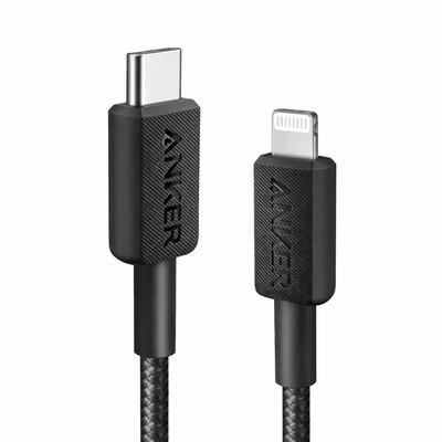 Кабель Anker 310 USB-C to Lightning A81A5 MFI 0.9м черный(1)