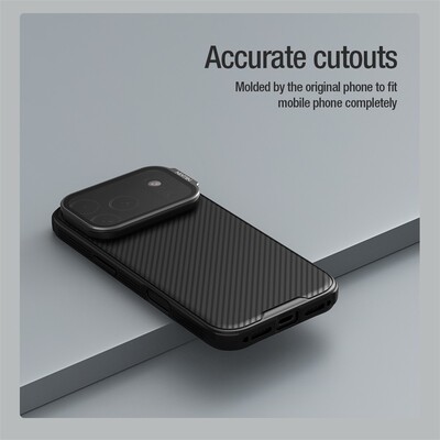 Чехол с защитой камеры и подставкой CamShield Prop Case (Transparent Black Camera Cover) черный для Apple iPhone 17 Pro Max(14)