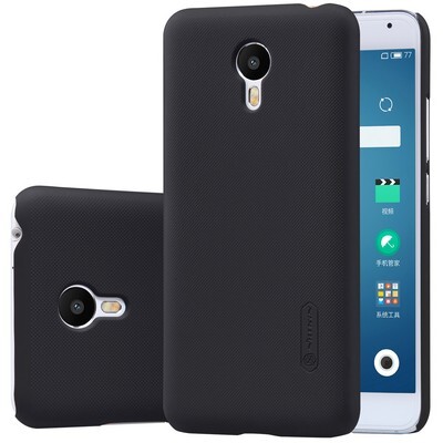 Пластиковый чехол с пленкой Nillkin Super Frosted Shield Black для Meizu M1 Metal(3)