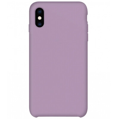 Силиконовый чехол с открытым низом бледно-фиолетовый для Apple iPhone Xs(1)