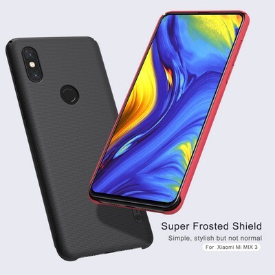 Пластиковый чехол с подставкой Nillkin Super Frosted Shield Золотой для Xiaomi Mi Mix 3(3)
