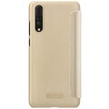 Полиуретановый чехол книга Nillkin Sparkle Leather Case Золотой для Huawei P20 Pro(#2)