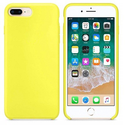 Силиконовый чехол желтый для Apple iPhone 7 Plus(2)