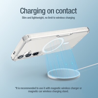 Силиконовый чехол Nillkin Nature TPU Pro Magnetic Case Прозрачный для Samsung Galaxy S24(7)