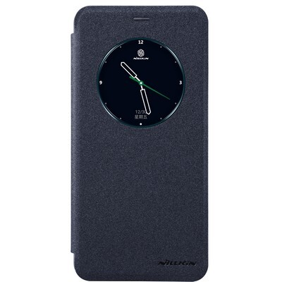 Полиуретановый чехол книга Nillkin Sparkle Leather Case Black для Meizu M3X(1)