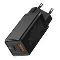 Сетевое зарядное Baseus GaN Mini Quick Charger C+U 45W EU With с кабелем (CCGAN-Q01), черное(#3)
